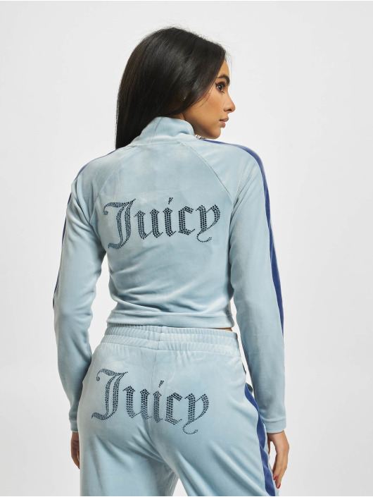 Oblicuo Simposio Misionero Juicy Couture Chaqueta / Chaqueta de entretiempo Velour Cropped en azul  956302