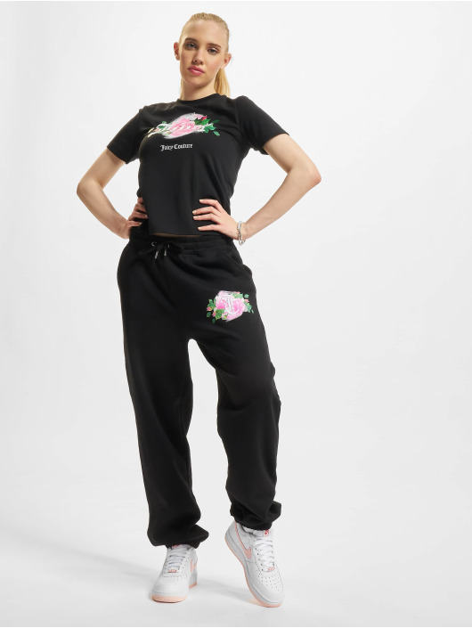 Juicy Couture joggingbroek Hyper Floral Graphic zwart