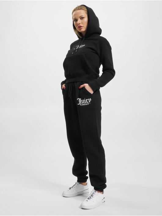 Juicy Couture Joggingbyxor Fleece With Graphic svart