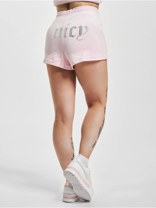 Juicy Couture Shorts Tamia Velour Track Diamant Branding rosa