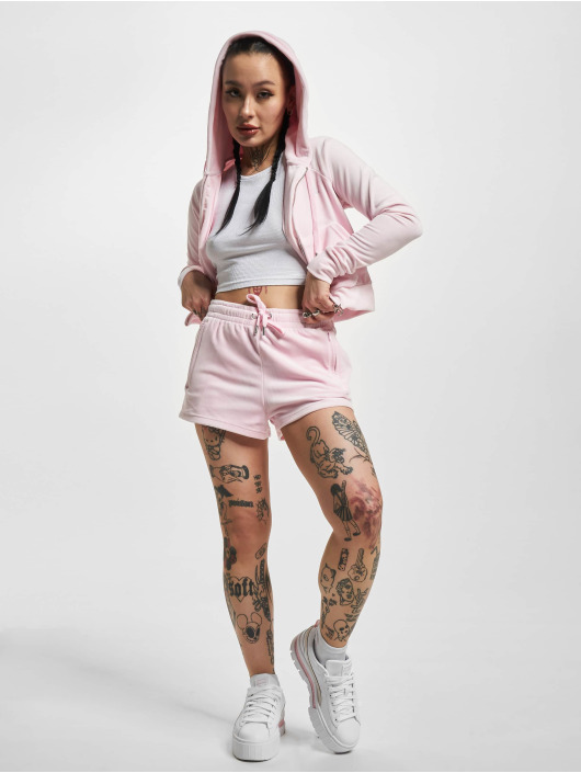 Juicy Couture Shorts Tamia Velour Track Diamant Branding rosa