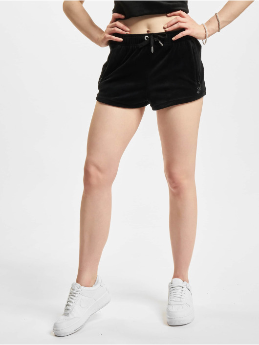 Juicy Couture shorts Velour Track zwart