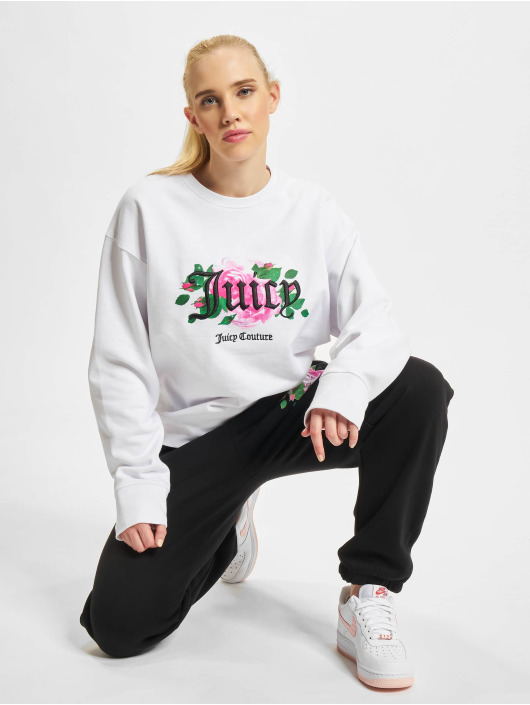 Juicy Couture Sweat & Pull Couture Hyper Floral Graphic Crew Neck blanc