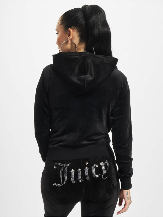 Juicy Couture Sweat capuche zippé Robertson Class noir