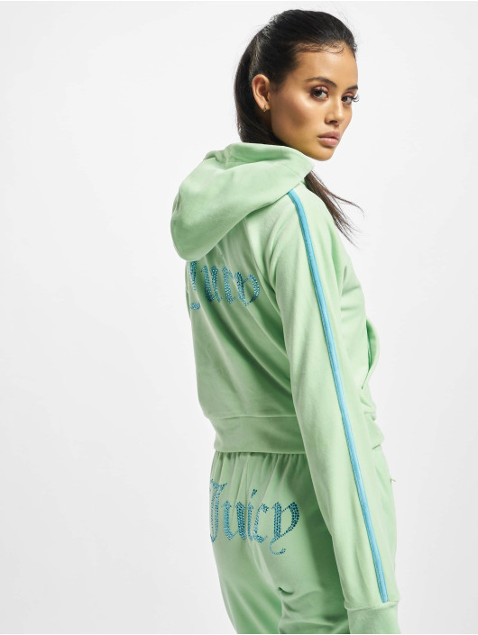 Juicy Couture Sweat capuche zippé Contrast Madisi vert