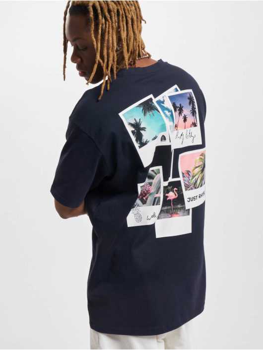Just Rhyse Herren T-Shirt HappyHolidays in blau