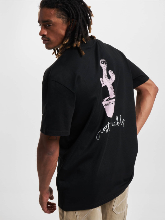 Just Rhyse Herren T-Shirt Prickly in schwarz