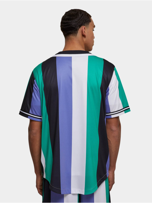 Karl Kani Camicia Varsity Striped Baseball verde