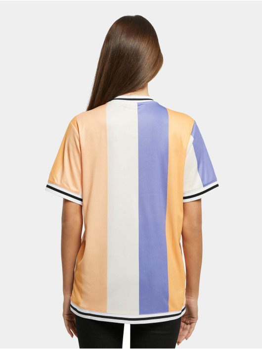 Karl Kani Camisa Serif Stripped Baseball púrpura