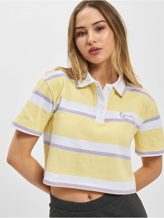 Karl Kani Camiseta polo Chest Signature Stripe Polo amarillo