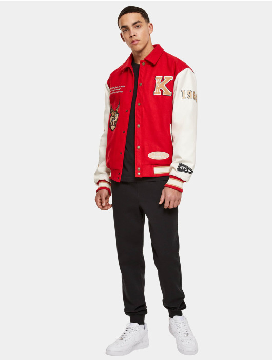 Karl Kani College Jacke Retro Patch Block College rot