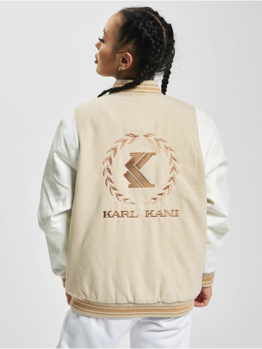 Karl Kani Collegejackor Retro Emblem Block beige
