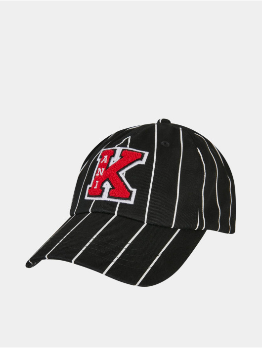 Karl Kani Flexfitted Cap Retro Patch Pinstripe čern