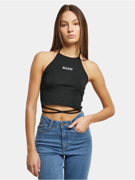 Karl Kani Hihattomat paidat Small Retro Laced musta
