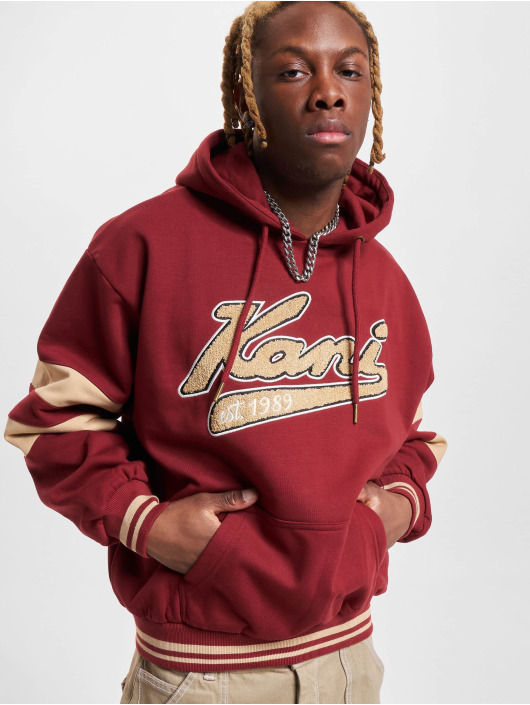 Karl Kani Hoodies Varsity OS červený