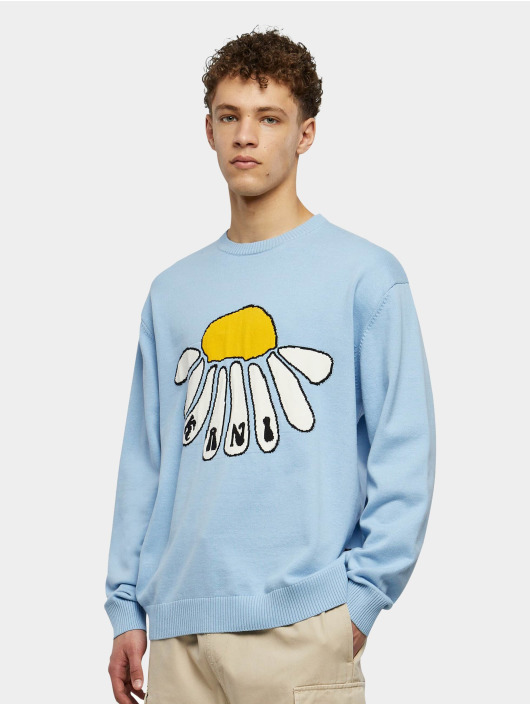 Karl Kani Jersey Woven Signature Flower Knit Crew azul