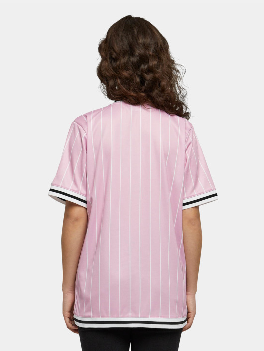 Karl Kani Kauluspaidat Varsity Pinstripe Baseball vaaleanpunainen