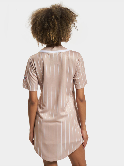 Karl Kani Klänning Woven Signature Old English Baseball beige