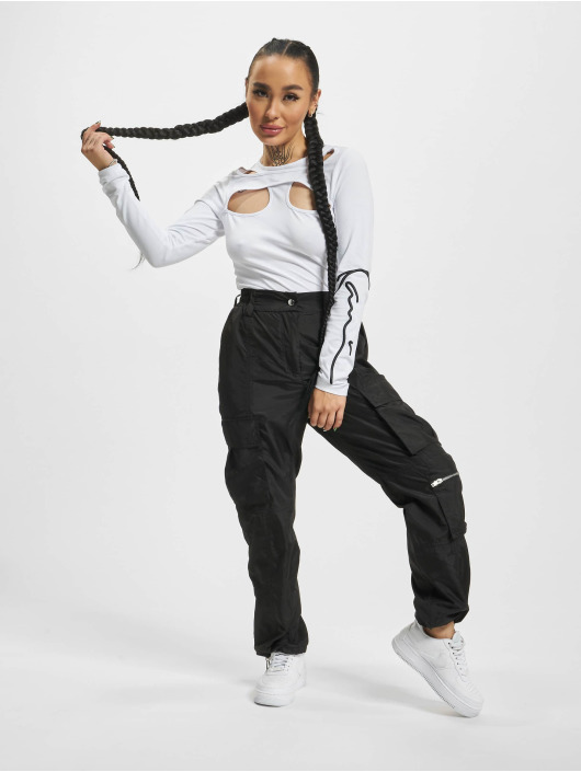 Karl Kani Langærmede Signature Cut Out hvid