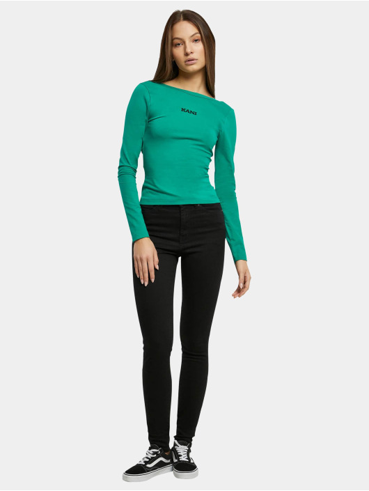 Karl Kani Maglietta a manica lunga Small Retro Laced verde