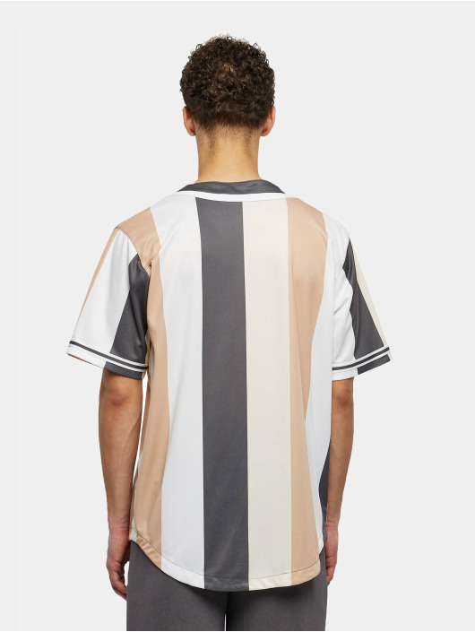 Karl Kani overhemd Varsity Striped Baseball beige