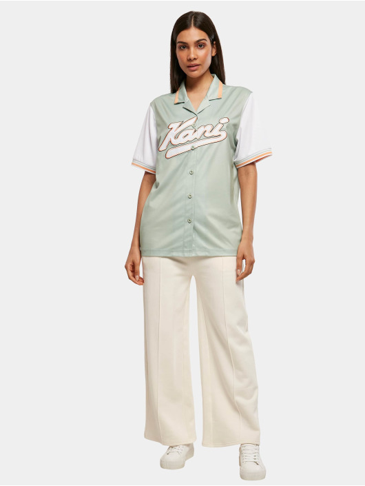 Karl Kani overhemd Varsity Block Baseball groen