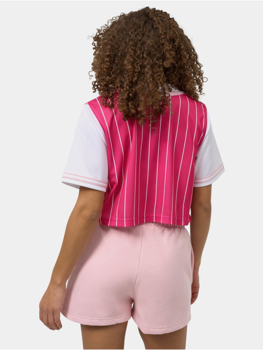 Karl Kani overhemd Chest Signature Pinstripe Baseball pink
