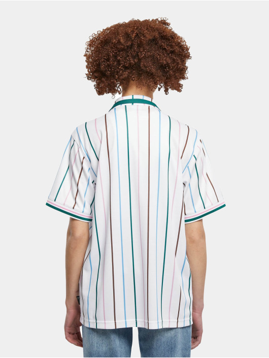Karl Kani overhemd Retro Pinstripe Baseball wit