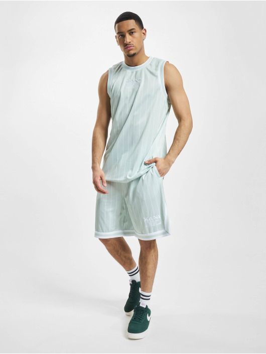 Karl Kani Pantalón cortos Retro Pinstripes Mesh verde