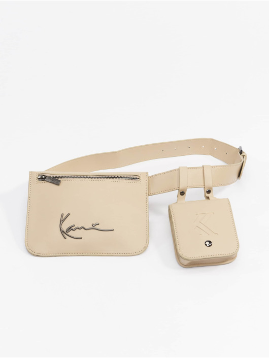 Karl Kani Sac Metal Signature Fake Leather Multipocket beige