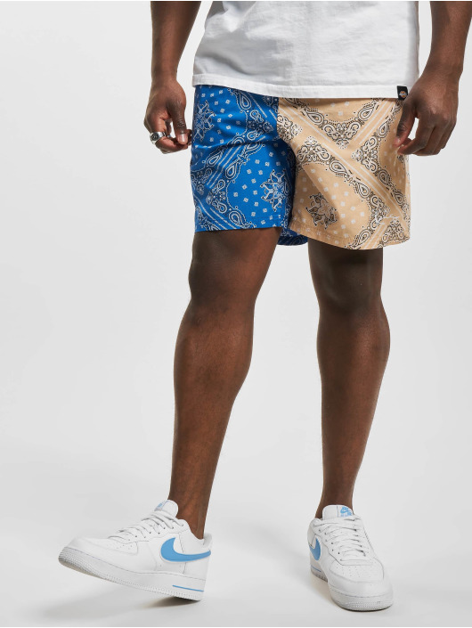 Karl Kani Herren Shorts Small Signature Paisley Block Resort in blau
