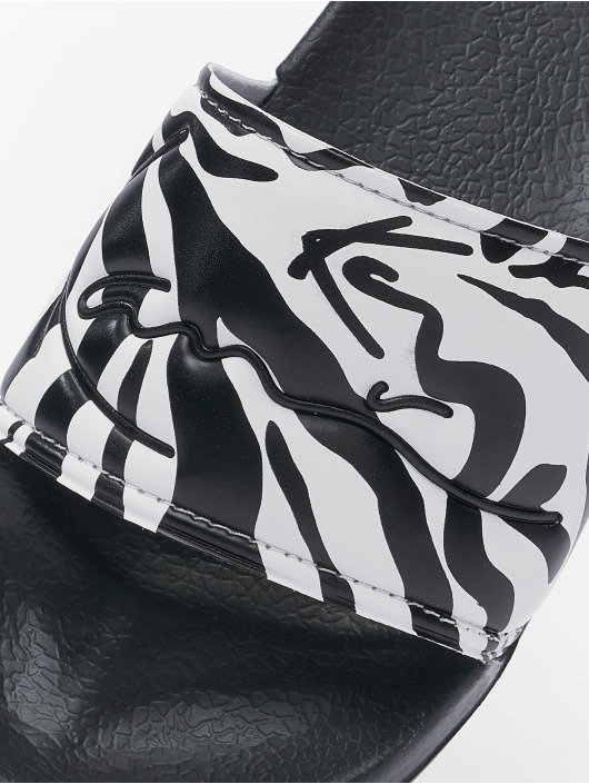 Karl Kani Slipper/Sandaal Signature Zebra Pool zwart