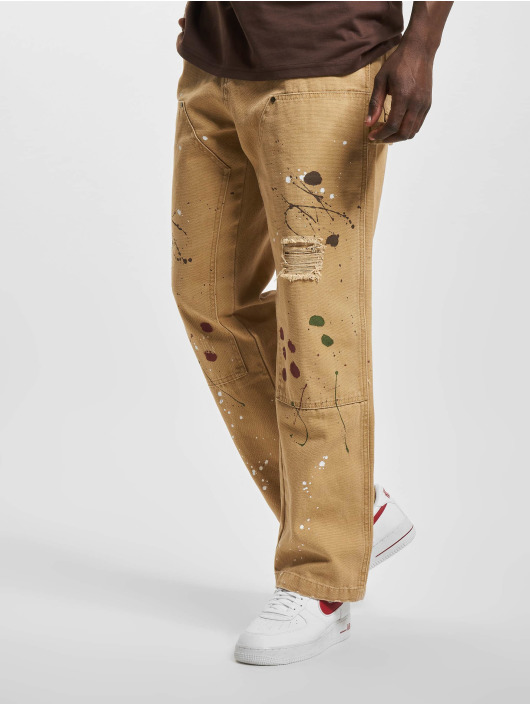 Karl Kani Straight Fit farkut Paintsplatter beige