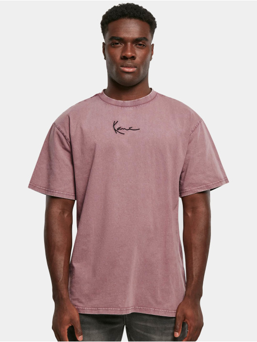 Karl Kani T-paidat Small Signature Washed purpuranpunainen