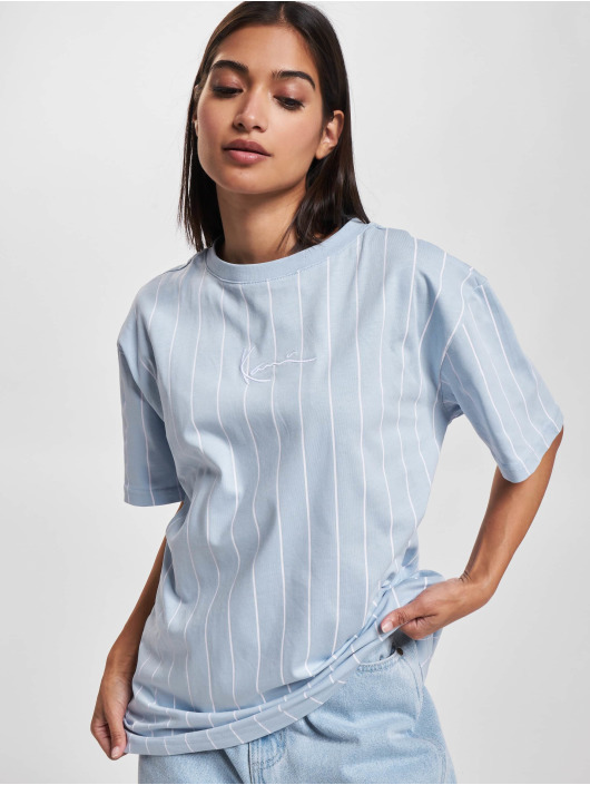 Karl Kani T-paidat Small Signature Pinstripe Os sininen