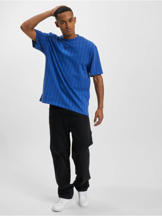 Karl Kani T-paidat Small Signature Pinstripe sininen