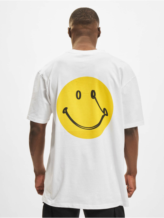 Karl Kani T-shirt Chest Signature Smiley Print bianco