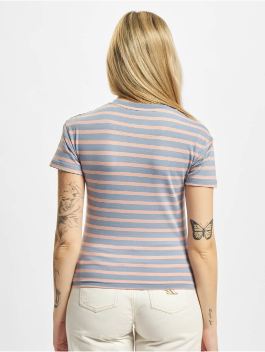 Karl Kani t-shirt Small Signature Stripe blauw