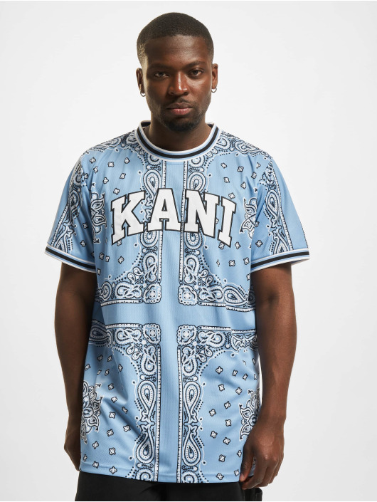 Karl Kani t-shirt Serif Paisley Mesh blauw