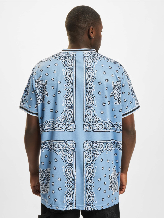 Karl Kani t-shirt Serif Paisley Mesh blauw