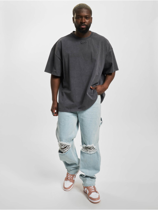 Karl Kani T-shirt Small Signature Heavy Jersey grigio