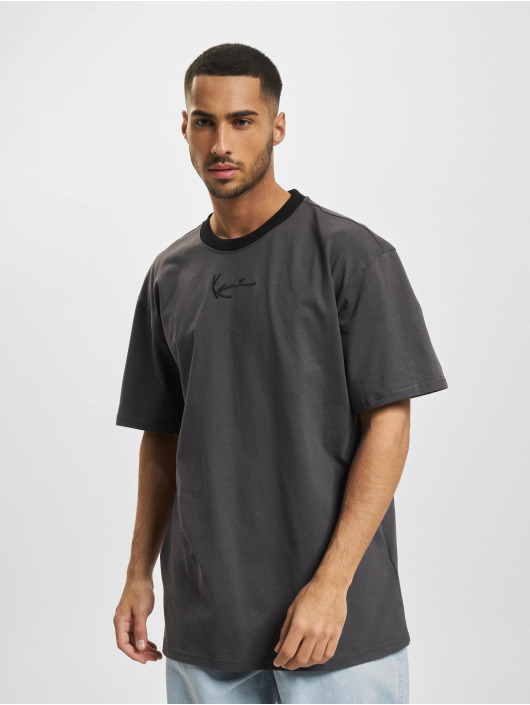 Karl Kani T-shirt Small Signature Metaverse Block grigio