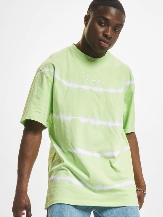Karl Kani t-shirt Small Signature Stripe groen