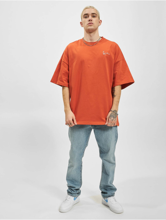 Karl Kani t-shirt Chest Signature Heavy oranje