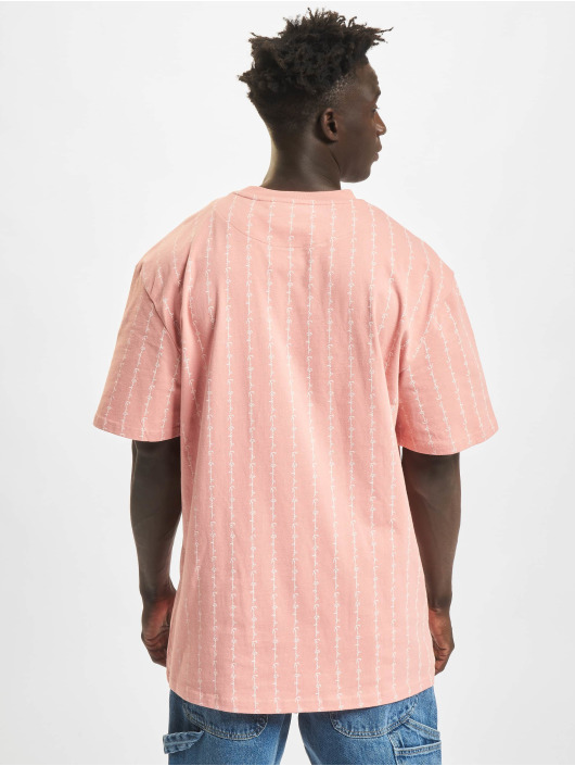 Karl Kani T-Shirt Signature Pinstripe rosa