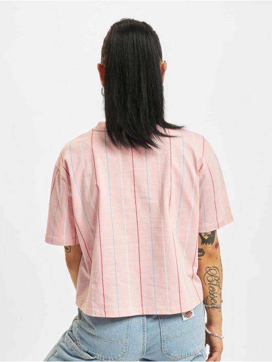 Karl Kani T-Shirt Small Signature Pinstripe Cropped rosa