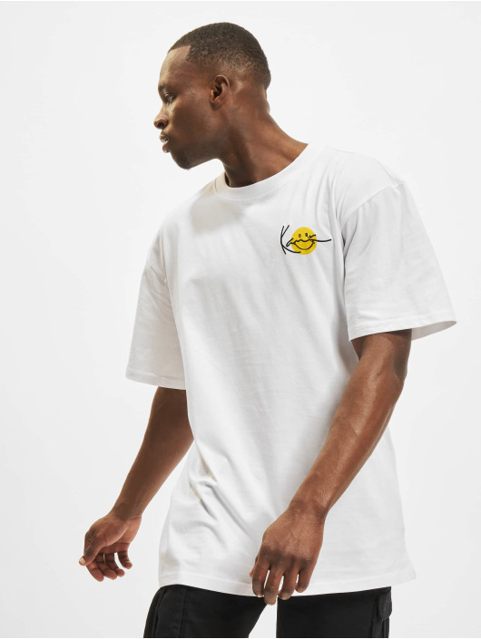 Karl Kani T-Shirt Chest Signature Smiley Print white