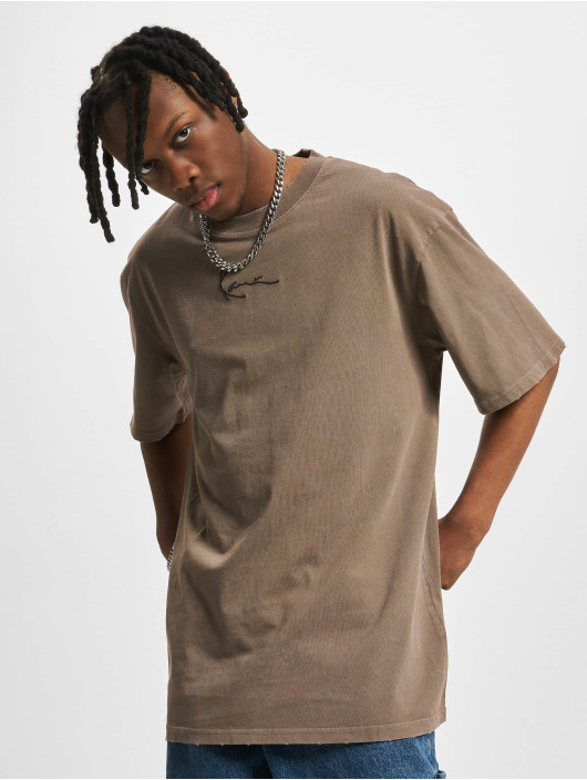 Karl Kani T-shirts Small Signature Destroyed brun