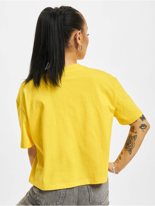 Karl Kani T-Shirty Small Signature Smiley Cropped zólty