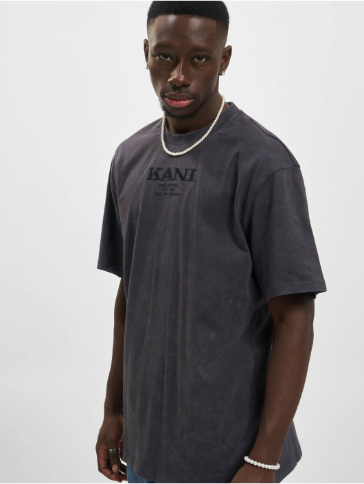 Karl Kani T-skjorter Retro Destroyed grå